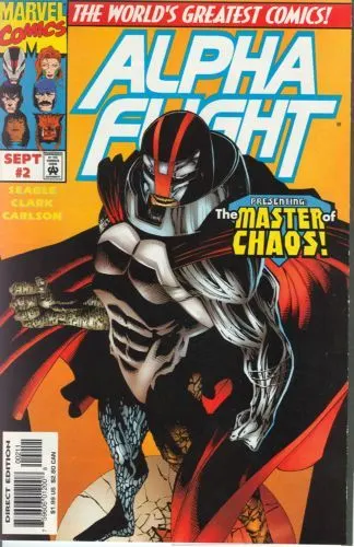 Alpha Flight, Vol. 2 #2 Direct Edition comic book cover, 1997