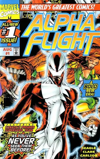 Alpha Flight, Vol. 2 #1 Direct Edition comic book cover, 1997