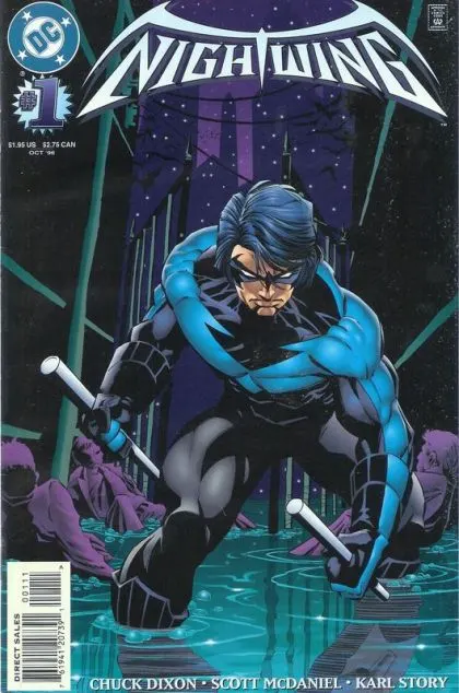 Nightwing, Vol. 2 #1 Direct Edition comic book cover, 1996