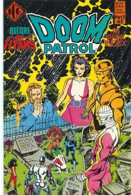 Official Doom Patrol Index #2 comic book cover, 1986