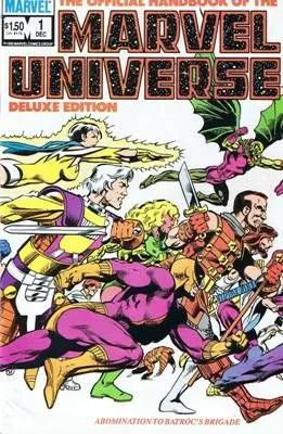 Official Handbook of the Marvel Universe: Deluxe Edition (Vol. 2) #1 Direct Edition comic book cover, 1985