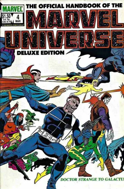 Official Handbook of the Marvel Universe: Deluxe Edition (Vol. 2) #4 Direct Edition comic book cover, 1986