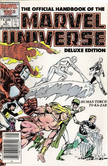 Official Handbook of the Marvel Universe: Deluxe Edition (Vol. 2) #6 Newsstand Edition comic book cover, 1986