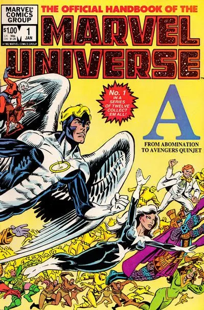 Official Handbook of the Marvel Universe, Vol. 1 #1 Direct Edition comic book cover, 1983
