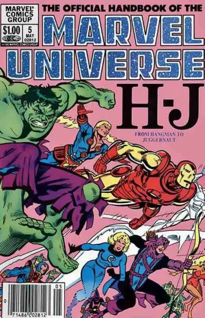Official Handbook of the Marvel Universe, Vol. 1 #5 Newsstand Edition comic book cover, 1983