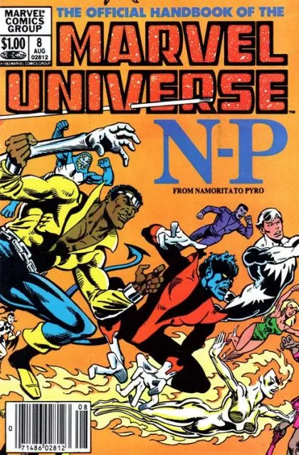 Official Handbook of the Marvel Universe, Vol. 1 #8 Newsstand Edition comic book cover, 1983