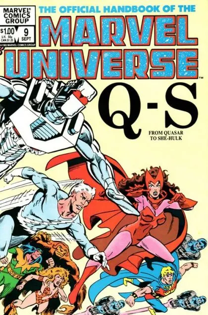 Official Handbook of the Marvel Universe, Vol. 1 #9 Direct Edition comic book cover, 1983
