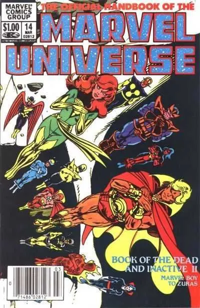 Official Handbook of the Marvel Universe, Vol. 1 #14 Newsstand Edition comic book cover, 1984