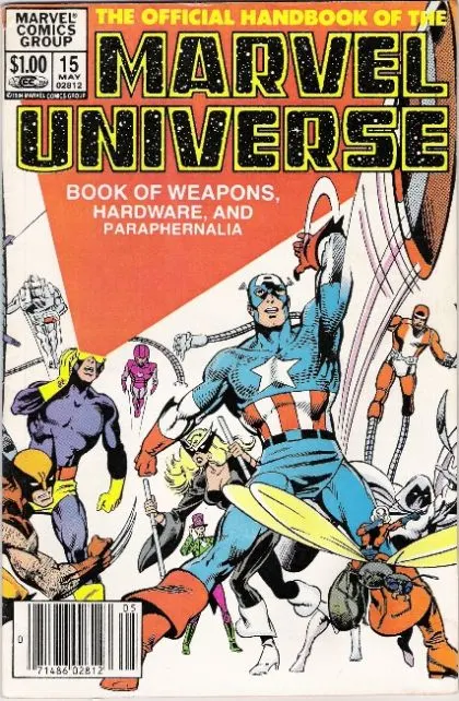 Official Handbook of the Marvel Universe, Vol. 1 #15 Newsstand Edition comic book cover, 1984