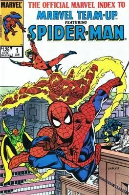 Official Marvel Index to Marvel Team-Up #1 comic book cover, 1986