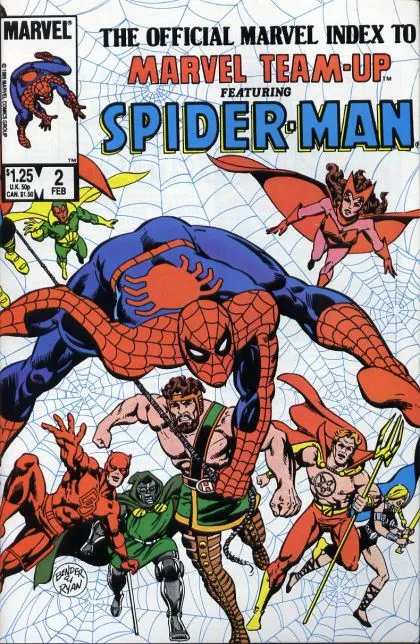 Official Marvel Index to Marvel Team-Up #2 comic book cover, 1986