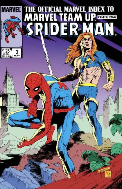 Official Marvel Index to Marvel Team-Up #3 comic book cover, 1986