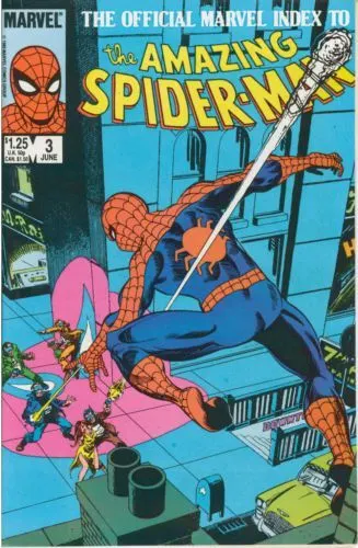 The Official Marvel Index To The Amazing Spider-Man #3 comic book cover, 1985
