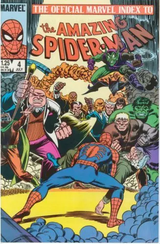 The Official Marvel Index To The Amazing Spider-Man #4 comic book cover, 1985