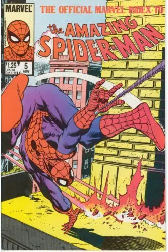 The Official Marvel Index To The Amazing Spider-Man #5 comic book cover, 1985