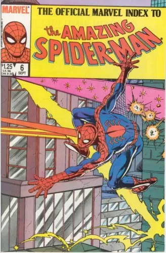The Official Marvel Index To The Amazing Spider-Man #6 comic book cover, 1985