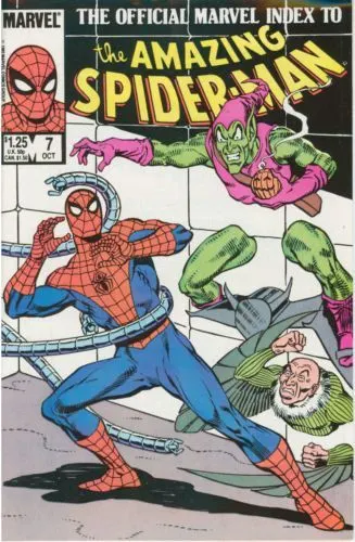 The Official Marvel Index To The Amazing Spider-Man #7 comic book cover, 1985