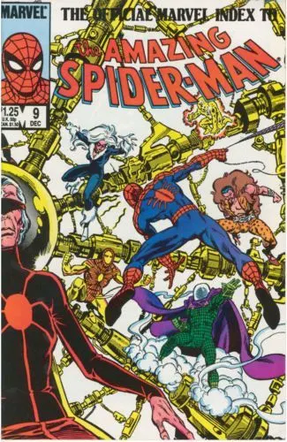 The Official Marvel Index To The Amazing Spider-Man #9 comic book cover, 1985