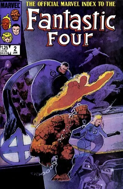 Official Marvel Index to the Fantastic Four #2 comic book cover, 1986