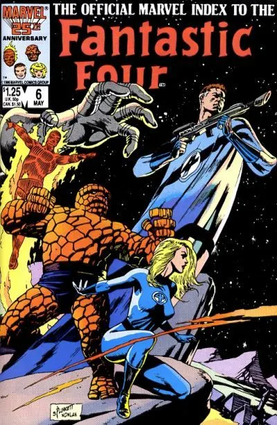 Official Marvel Index to the Fantastic Four #6 comic book cover, 1986