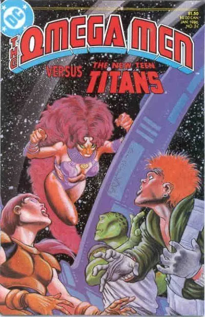 The Omega Men, Vol. 1 #34 comic book cover, 1986