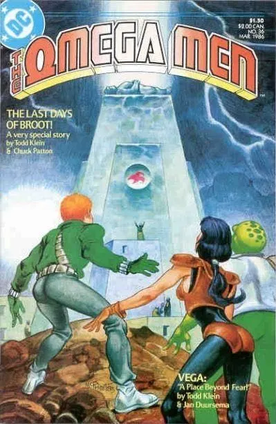 The Omega Men, Vol. 1 #36 comic book cover, 1986