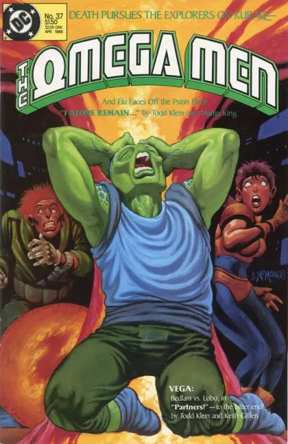 The Omega Men, Vol. 1 #37 comic book cover, 1986