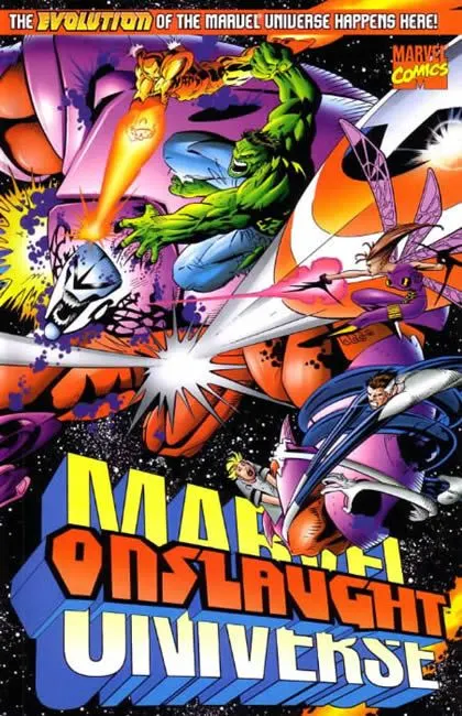 Onslaught: Marvel Universe #1 Direct Edition comic book cover, 1996