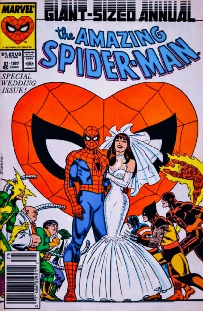 The Amazing Spider-Man, Vol. 1 Annual #21 Newsstand Edition comic book cover, 1987