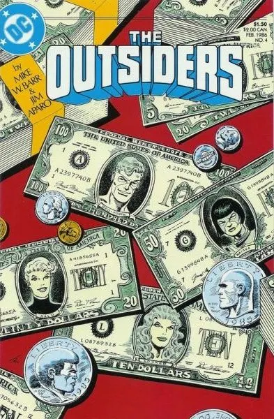 Outsiders, Vol. 1 #4 comic book cover, 1986