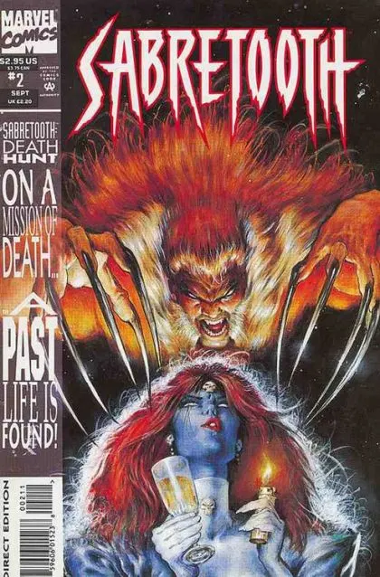 Sabretooth, Vol. 1 #2 Direct Edition comic book cover, 1993