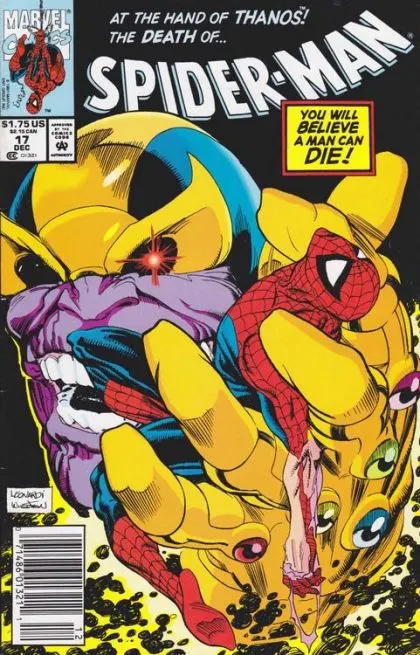 Spider-Man, Vol. 1 #17 Newsstand Edition comic book cover, 1991