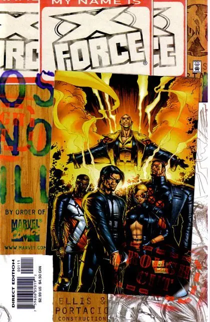 X-Force, Vol. 1 #102 Rough Cut comic book cover, 2000