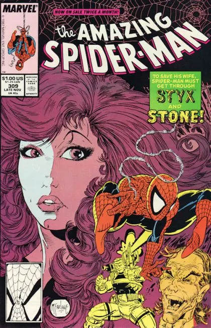 The Amazing Spider-Man, Vol. 1 #309 Direct Edition comic book cover, 1988