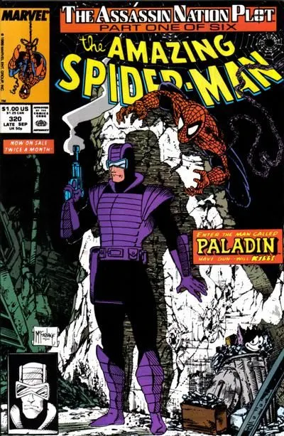 The Amazing Spider-Man, Vol. 1 #320 Direct Edition comic book cover, 1989