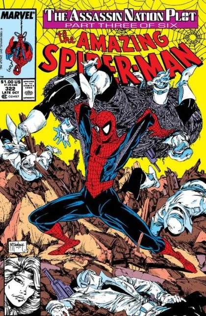 The Amazing Spider-Man, Vol. 1 #322 Direct Edition comic book cover, 1989