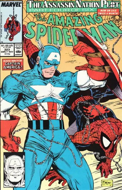 The Amazing Spider-Man, Vol. 1 #323 Direct Edition comic book cover, 1989