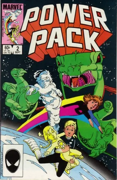 Power Pack, Vol. 1 #2 Direct Edition comic book cover, 1984