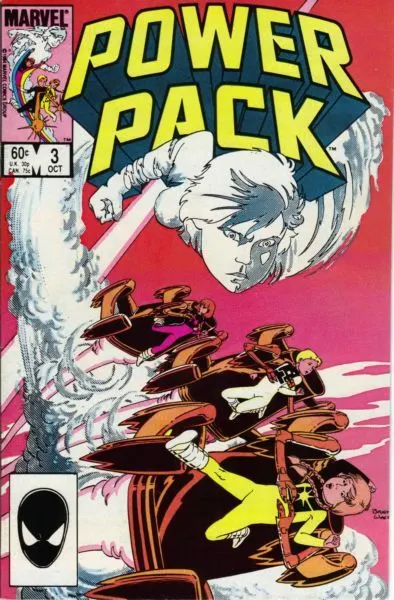 Power Pack, Vol. 1 #3 Direct Edition comic book cover, 1984
