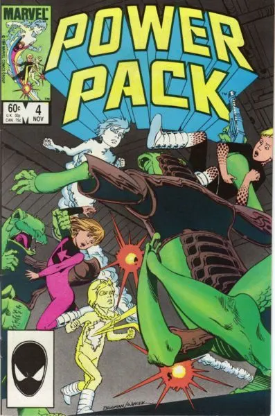 Power Pack, Vol. 1 #4 Direct Edition comic book cover, 1984