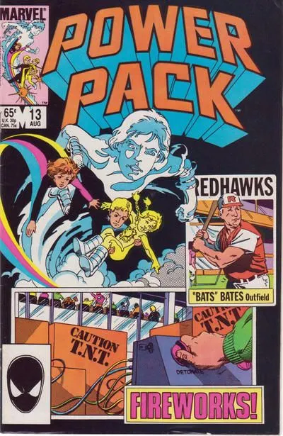 Power Pack, Vol. 1 #13 Direct Edition comic book cover, 1985
