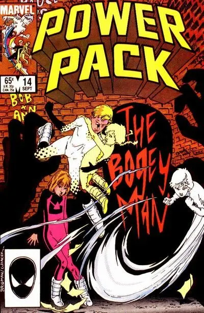 Power Pack, Vol. 1 #14 Direct Edition comic book cover, 1985