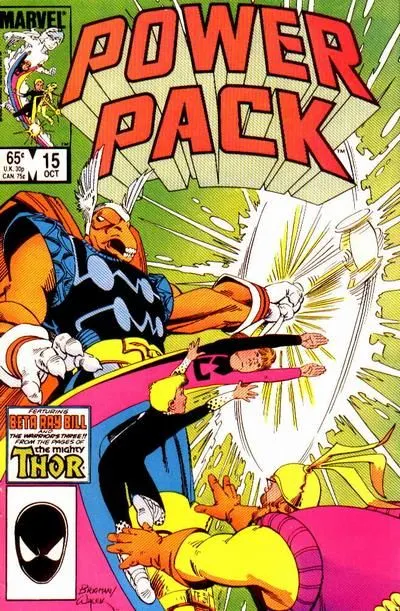 Power Pack, Vol. 1 #15 Direct Edition comic book cover, 1985