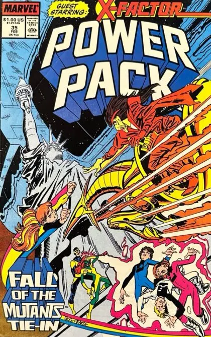 Power Pack, Vol. 1 #35 comic book cover, 1988