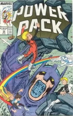 Power Pack, Vol. 1 #36 comic book cover, 1988