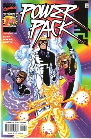 Power Pack, Vol. 2 #1 comic book cover, 2000