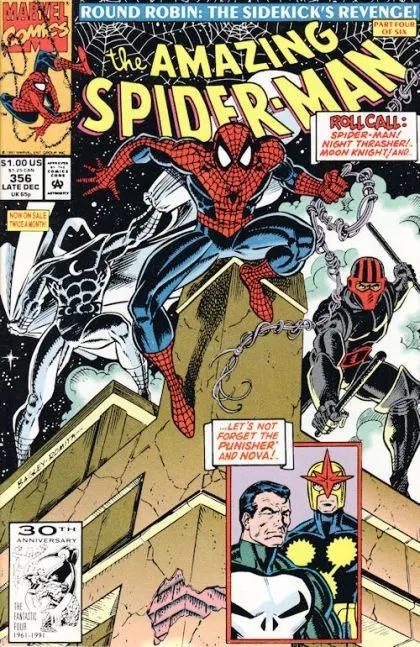 The Amazing Spider-Man, Vol. 1 #356 Direct Edition comic book cover, 1991
