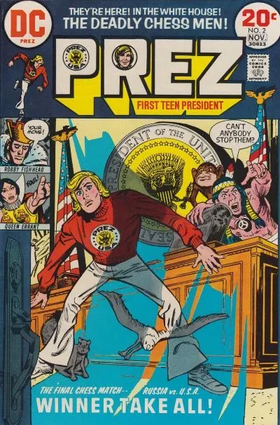 Prez, Vol. 1 #2 comic book cover, 1973