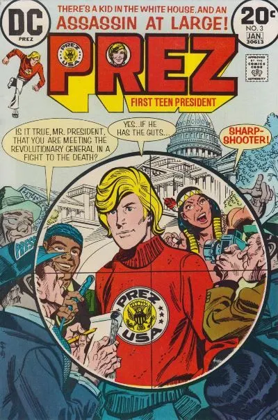 Prez, Vol. 1 #3 comic book cover, 1974