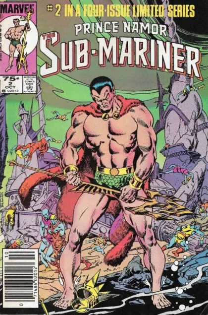 Prince Namor, The Sub-Mariner #2 Newsstand Edition comic book cover, 1984